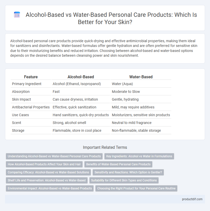 Alcohol-Based vs Water-Based Personal Care Products: Which Is Better for Your Skin?