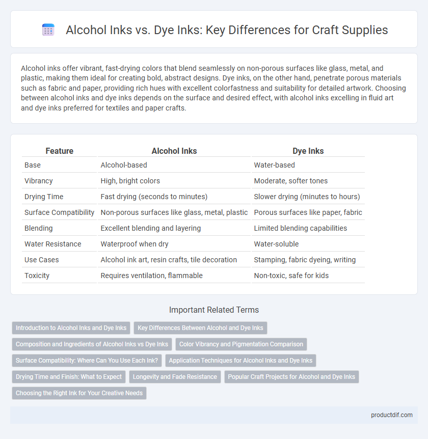 Alcohol Inks vs. Dye Inks: Key Differences for Craft Supplies
