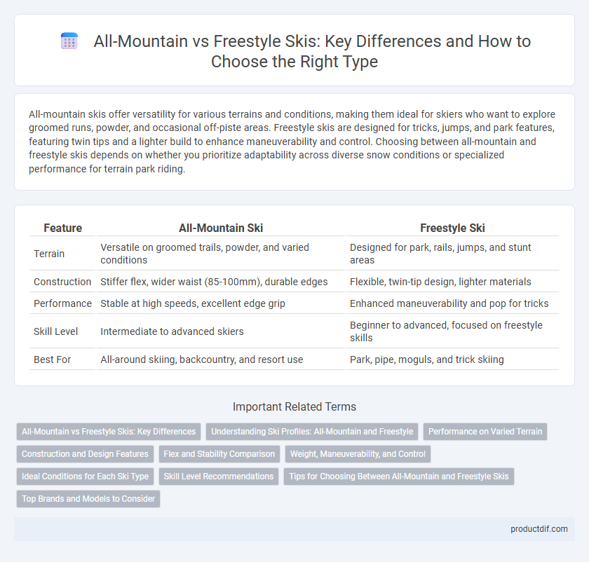 All-Mountain vs Freestyle Skis: Key Differences and How to Choose the Right Type