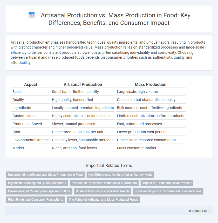 Artisanal Production vs. Mass Production in Food: Key Differences, Benefits, and Consumer Impact