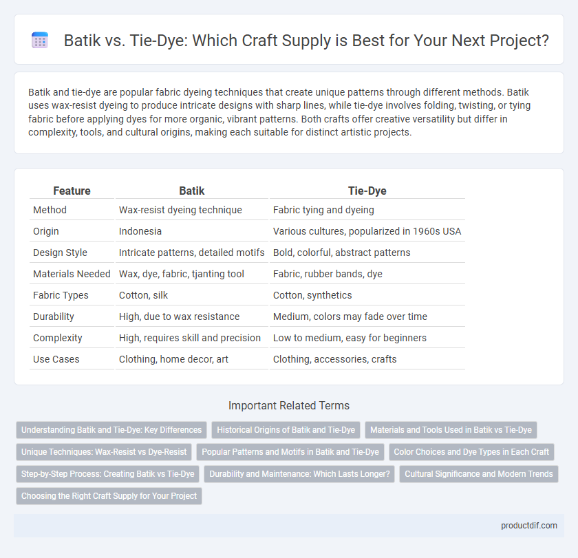 Batik vs. Tie-Dye: Which Craft Supply is Best for Your Next Project?