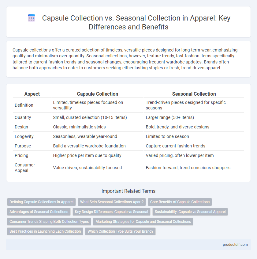 Capsule Collection vs. Seasonal Collection in Apparel: Key Differences and Benefits