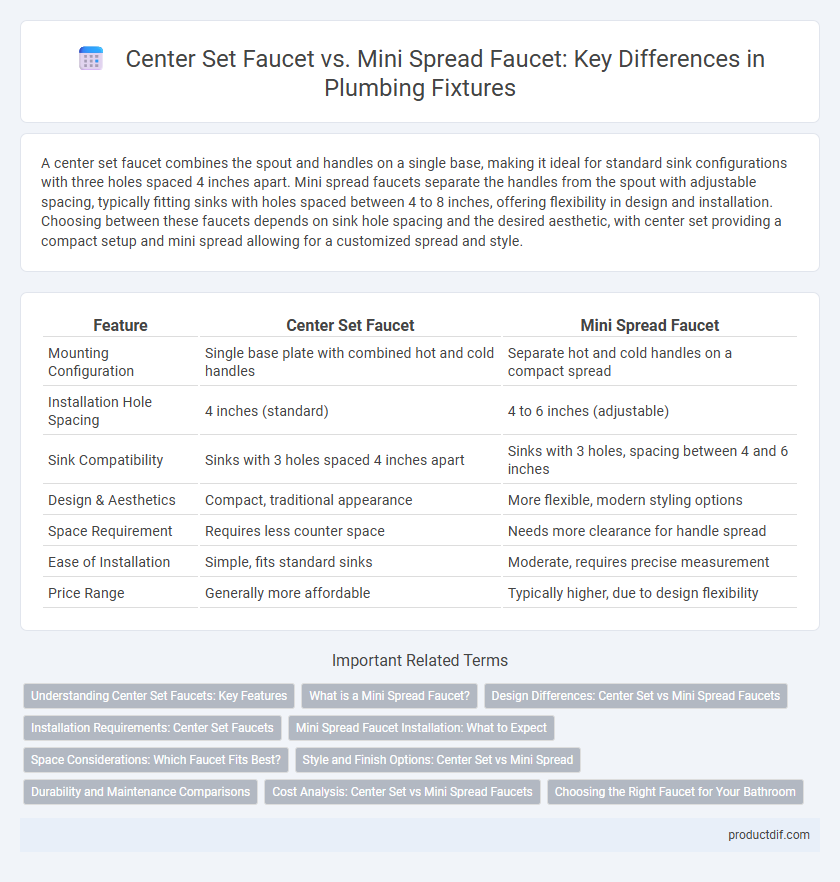 Center Set Faucet vs. Mini Spread Faucet: Key Differences in Plumbing Fixtures