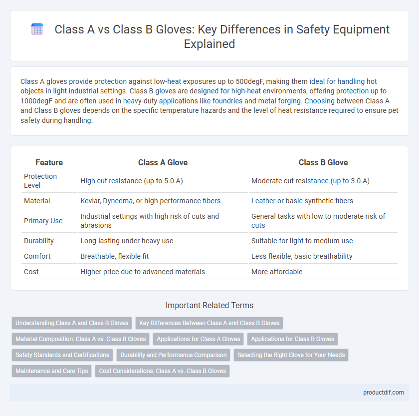 Class A vs Class B Gloves: Key Differences in Safety Equipment Explained