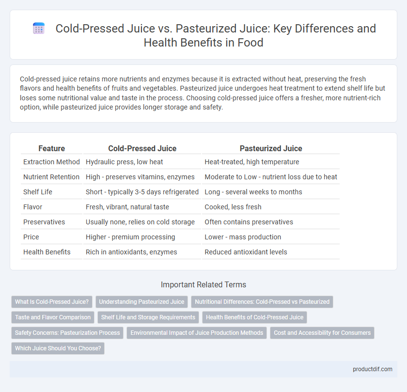 Cold-Pressed Juice vs. Pasteurized Juice: Key Differences and Health Benefits in Food