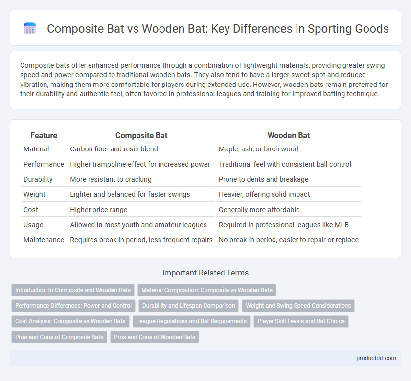 Composite Bat vs Wooden Bat: Key Differences in Sporting Goods