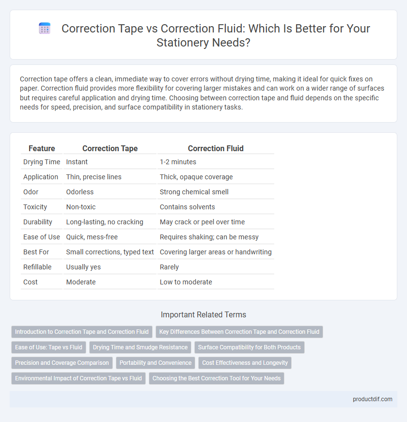 Correction Tape vs Correction Fluid: Which Is Better for Your Stationery Needs?