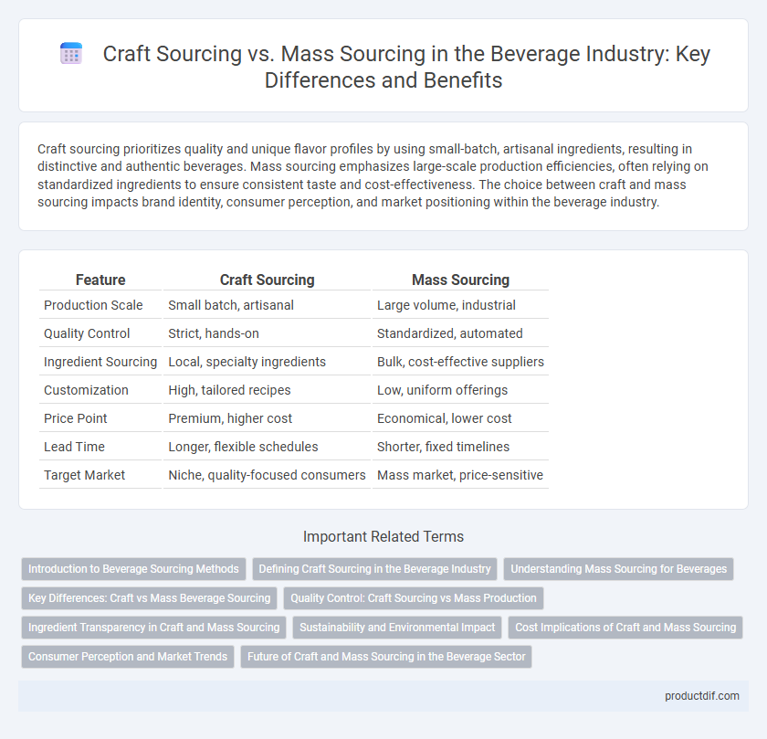 Craft Sourcing vs. Mass Sourcing in the Beverage Industry: Key Differences and Benefits