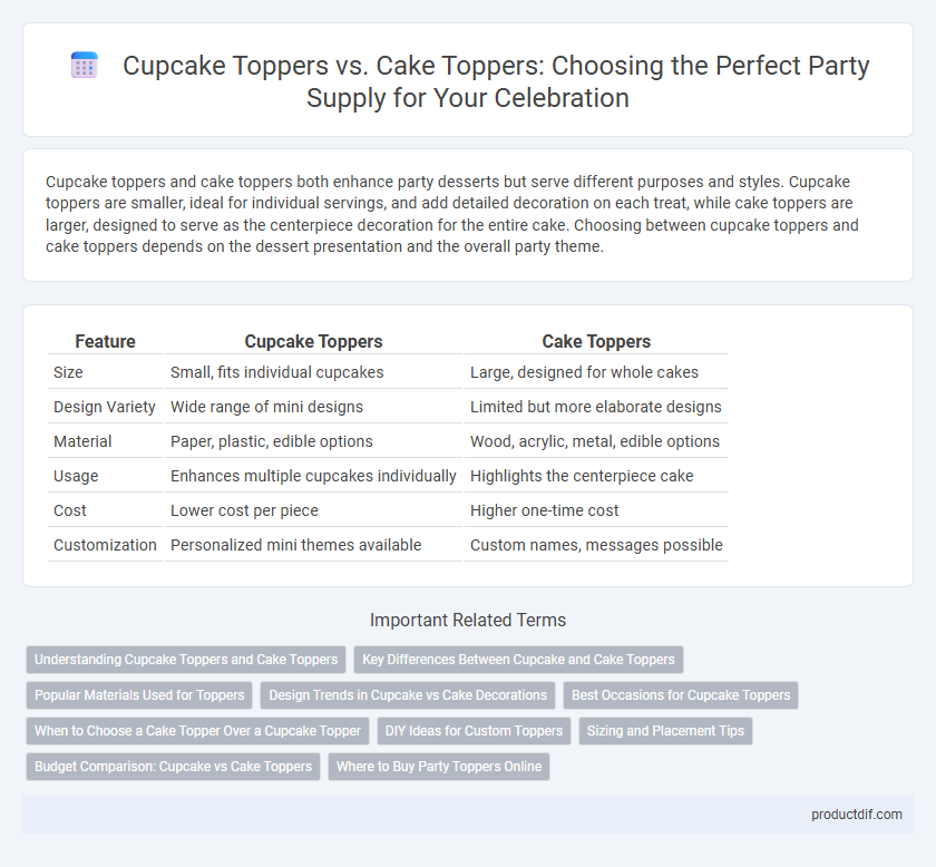 Cupcake Toppers vs. Cake Toppers: Choosing the Perfect Party Supply for Your Celebration