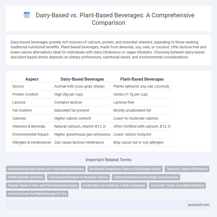 Dairy-Based vs. Plant-Based Beverages: A Comprehensive Comparison