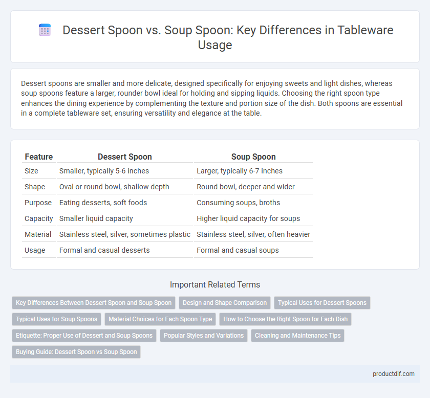 Dessert Spoon vs. Soup Spoon: Key Differences in Tableware Usage