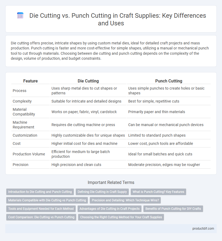 Die Cutting vs. Punch Cutting in Craft Supplies: Key Differences and Uses