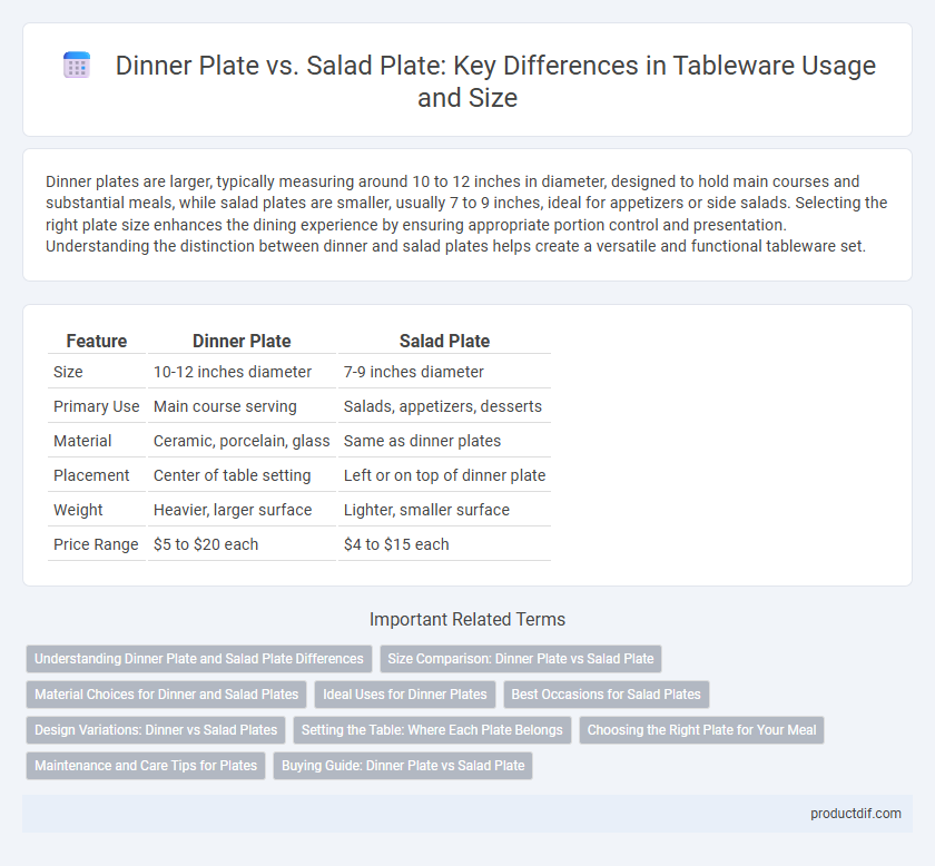 Dinner Plate vs. Salad Plate: Key Differences in Tableware Usage and Size