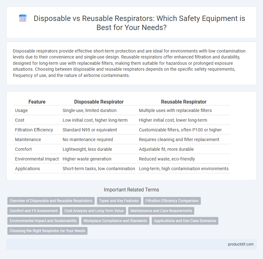 Disposable vs Reusable Respirators: Which Safety Equipment is Best for Your Needs?
