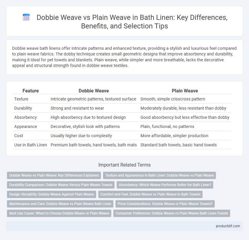 Dobbie Weave vs Plain Weave in Bath Linen: Key Differences, Benefits, and Selection Tips