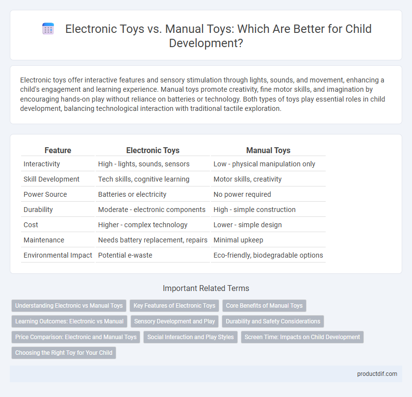 Electronic Toys vs. Manual Toys: Which Are Better for Child Development?
