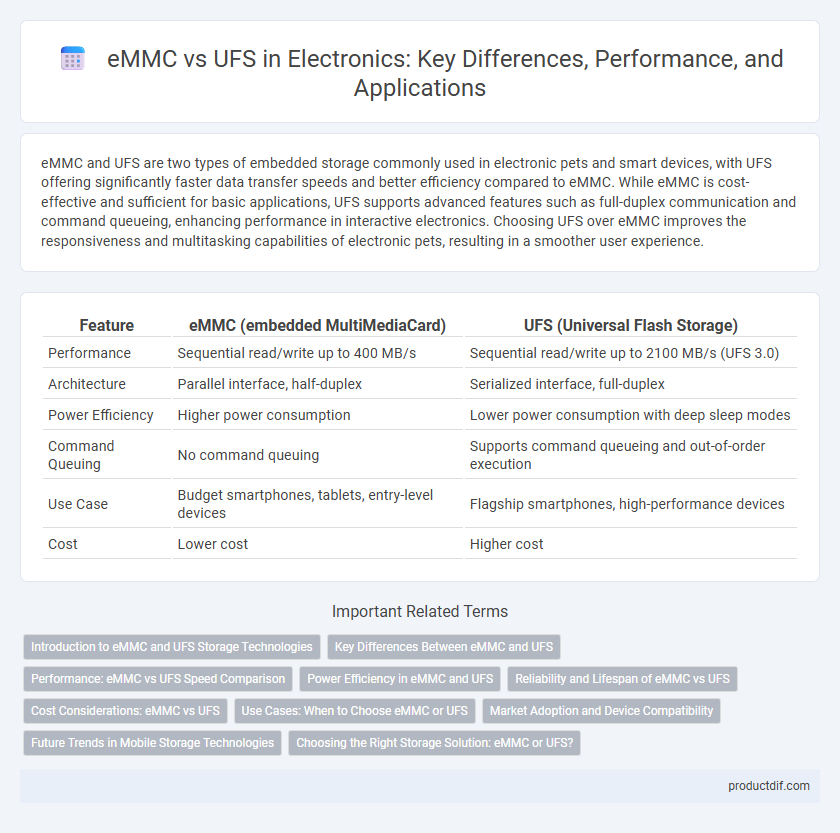 eMMC vs UFS in Electronics: Key Differences, Performance, and Applications