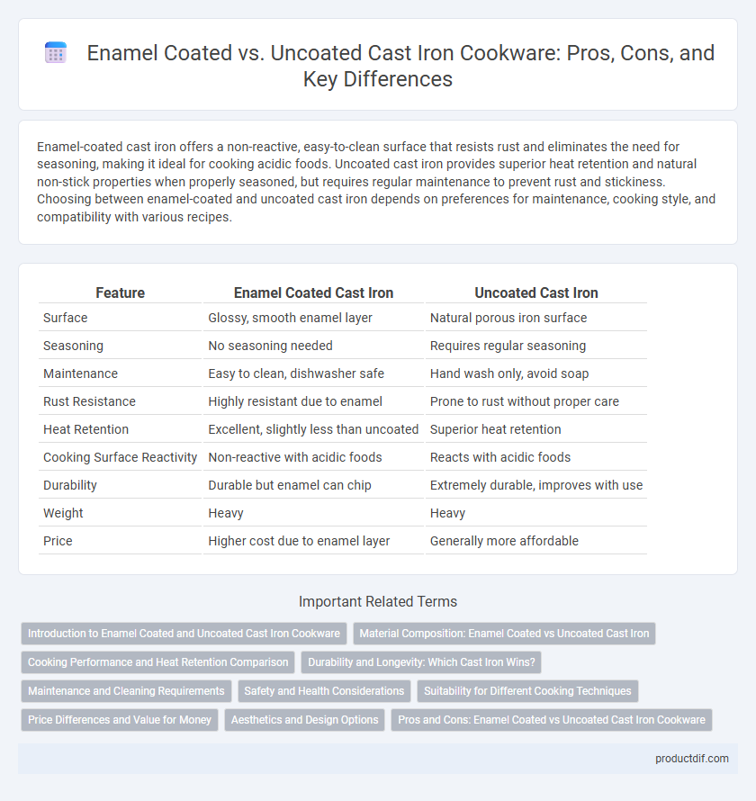 Enamel Coated vs. Uncoated Cast Iron Cookware: Pros, Cons, and Key Differences