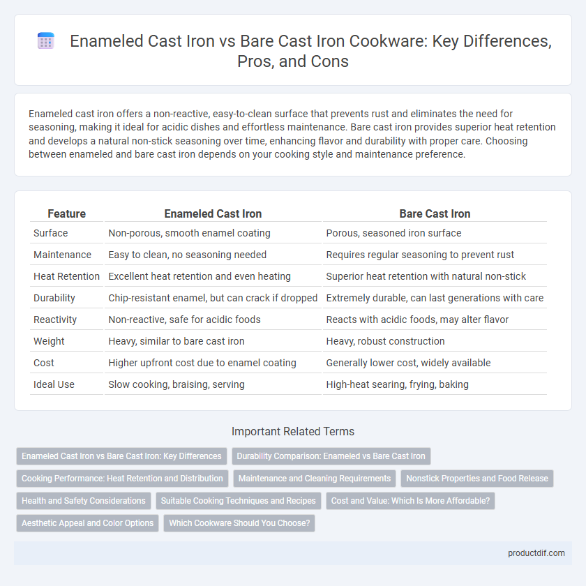 Enameled Cast Iron vs Bare Cast Iron Cookware: Key Differences, Pros, and Cons