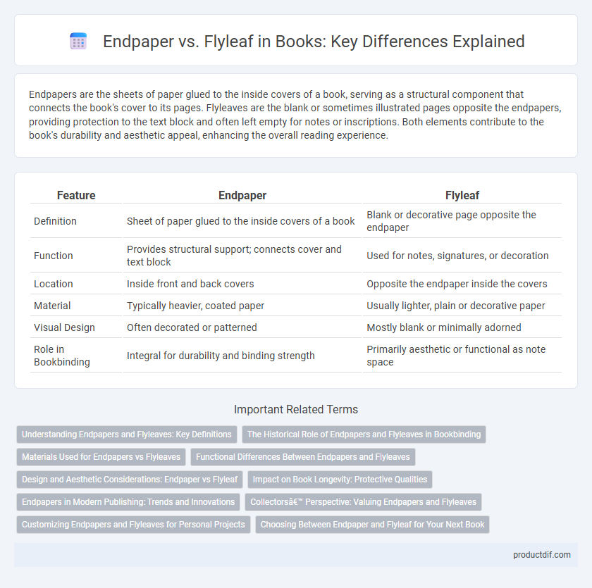 Endpaper vs. Flyleaf in Books: Key Differences Explained