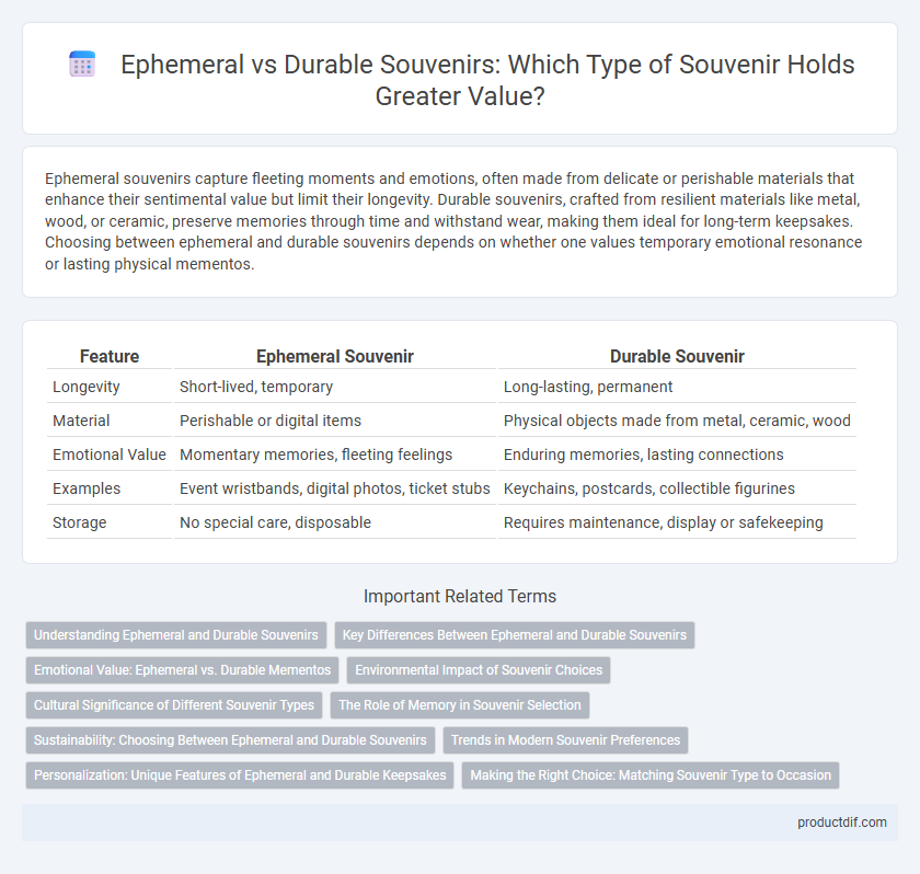 Ephemeral vs Durable Souvenirs: Which Type of Souvenir Holds Greater Value?