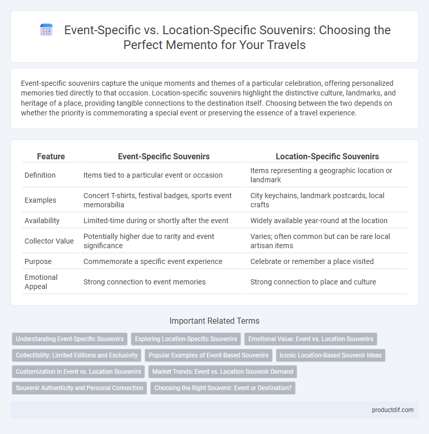 Event-Specific vs. Location-Specific Souvenirs: Choosing the Perfect Memento for Your Travels