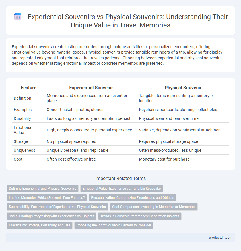 Experiential Souvenirs vs Physical Souvenirs: Understanding Their Unique Value in Travel Memories