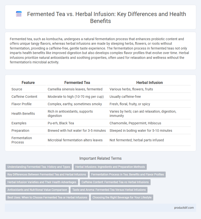 Fermented Tea vs. Herbal Infusion: Key Differences and Health Benefits