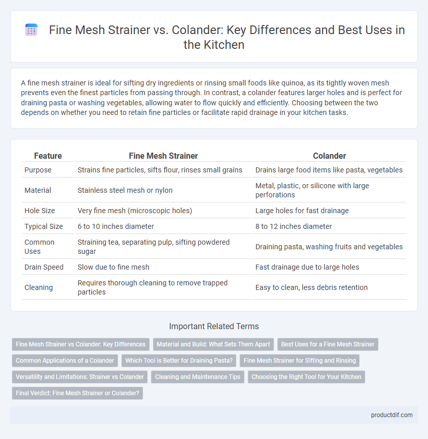 Fine Mesh Strainer vs. Colander: Key Differences and Best Uses in the Kitchen