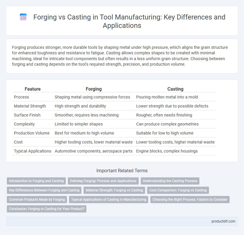 Forging vs Casting in Tool Manufacturing: Key Differences and Applications