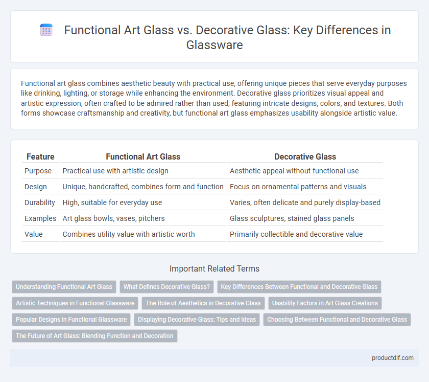 Functional Art Glass vs. Decorative Glass: Key Differences in Glassware