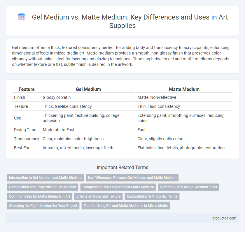 Gel Medium vs. Matte Medium: Key Differences and Uses in Art Supplies