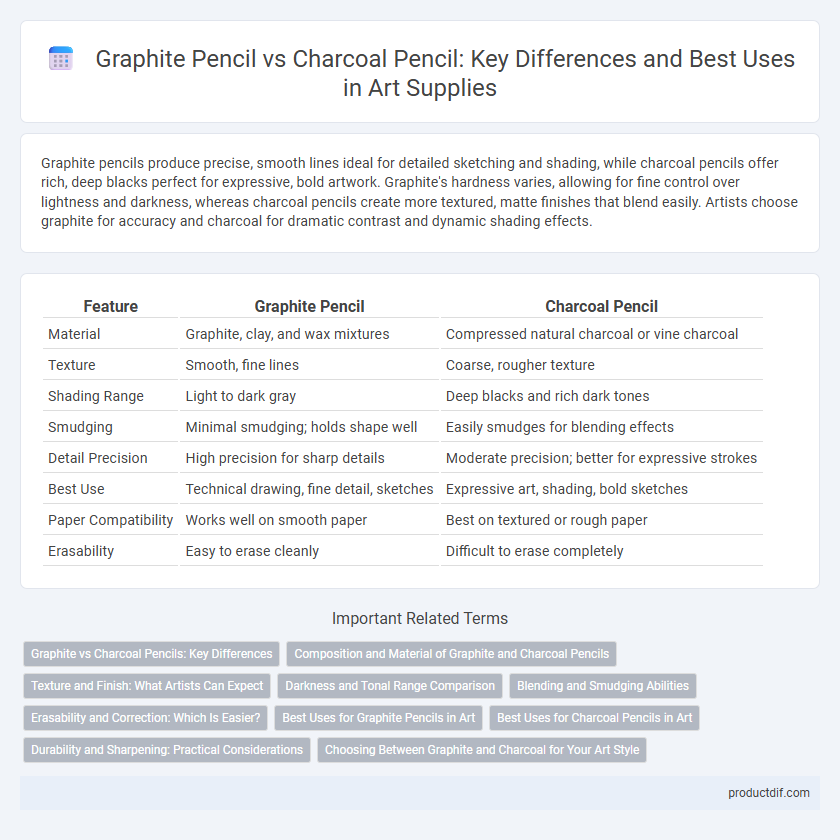 Graphite Pencil vs Charcoal Pencil: Key Differences and Best Uses in Art Supplies