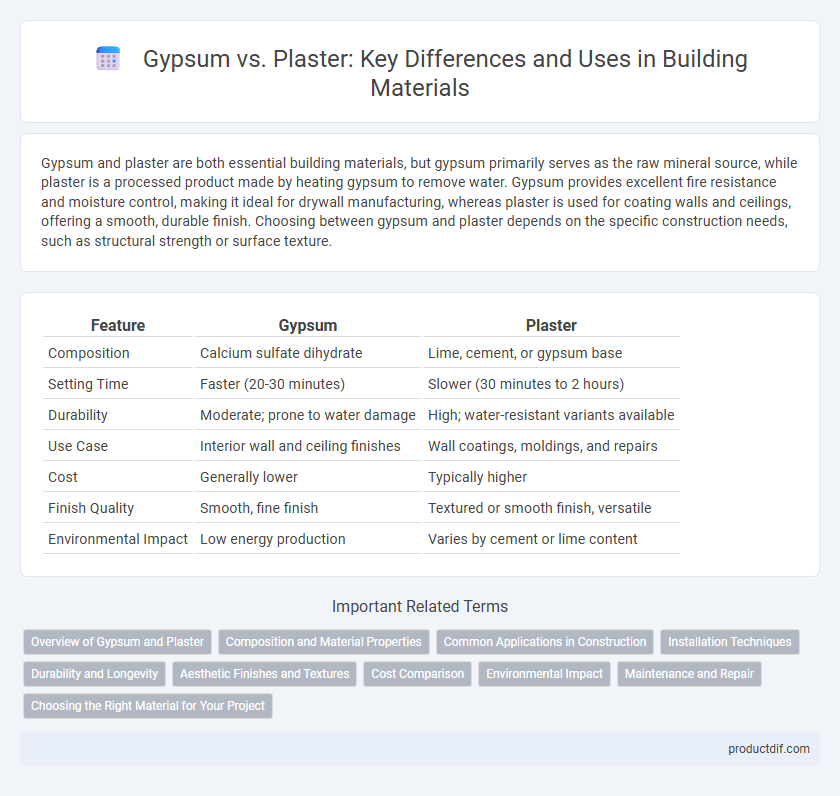 Gypsum vs. Plaster: Key Differences and Uses in Building Materials