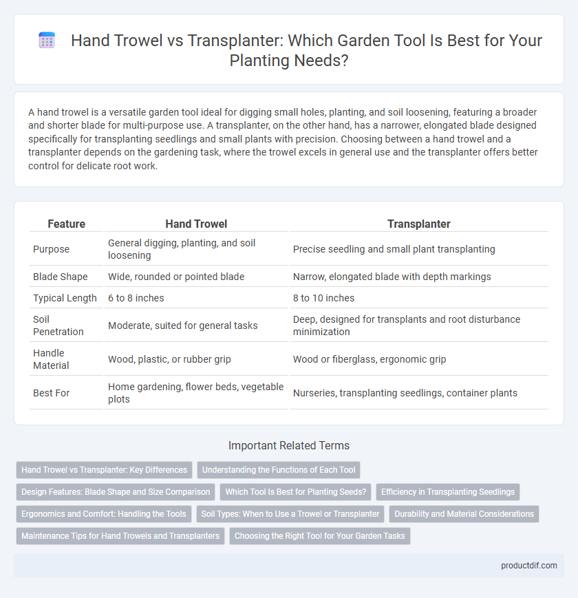 Hand Trowel vs Transplanter: Which Garden Tool Is Best for Your Planting Needs?