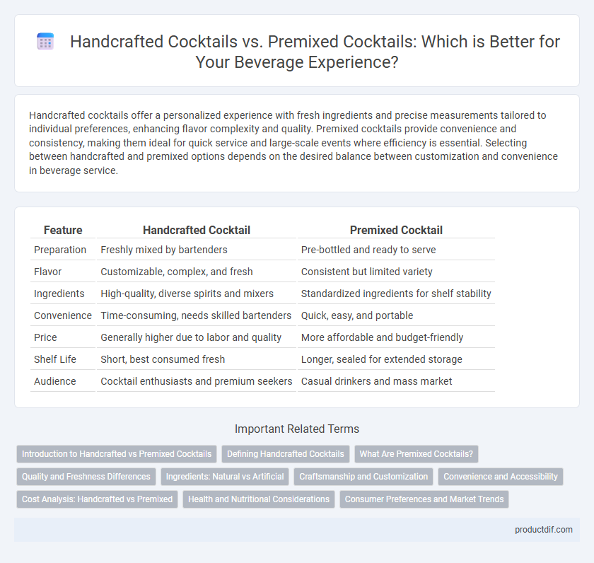Handcrafted Cocktails vs. Premixed Cocktails: Which is Better for Your Beverage Experience?