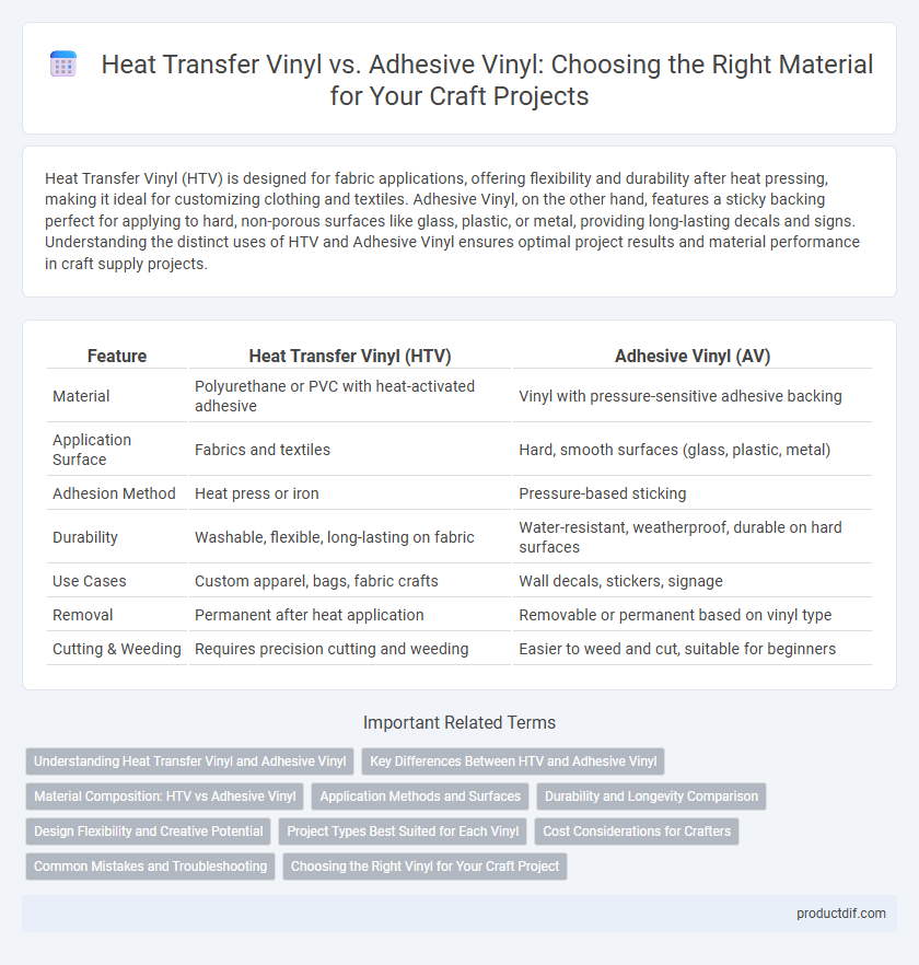Heat Transfer Vinyl vs. Adhesive Vinyl: Choosing the Right Material for Your Craft Projects