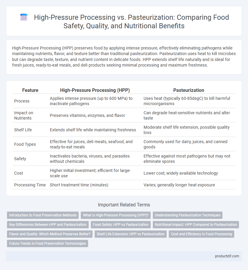 High-Pressure Processing vs. Pasteurization: Comparing Food Safety, Quality, and Nutritional Benefits
