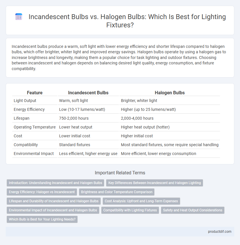 Incandescent Bulbs vs. Halogen Bulbs: Which Is Best for Lighting Fixtures?