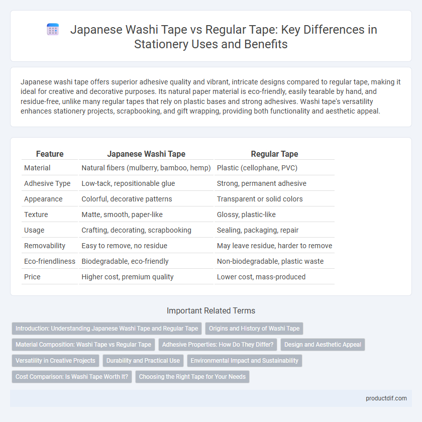 Japanese Washi Tape vs Regular Tape: Key Differences in Stationery Uses and Benefits