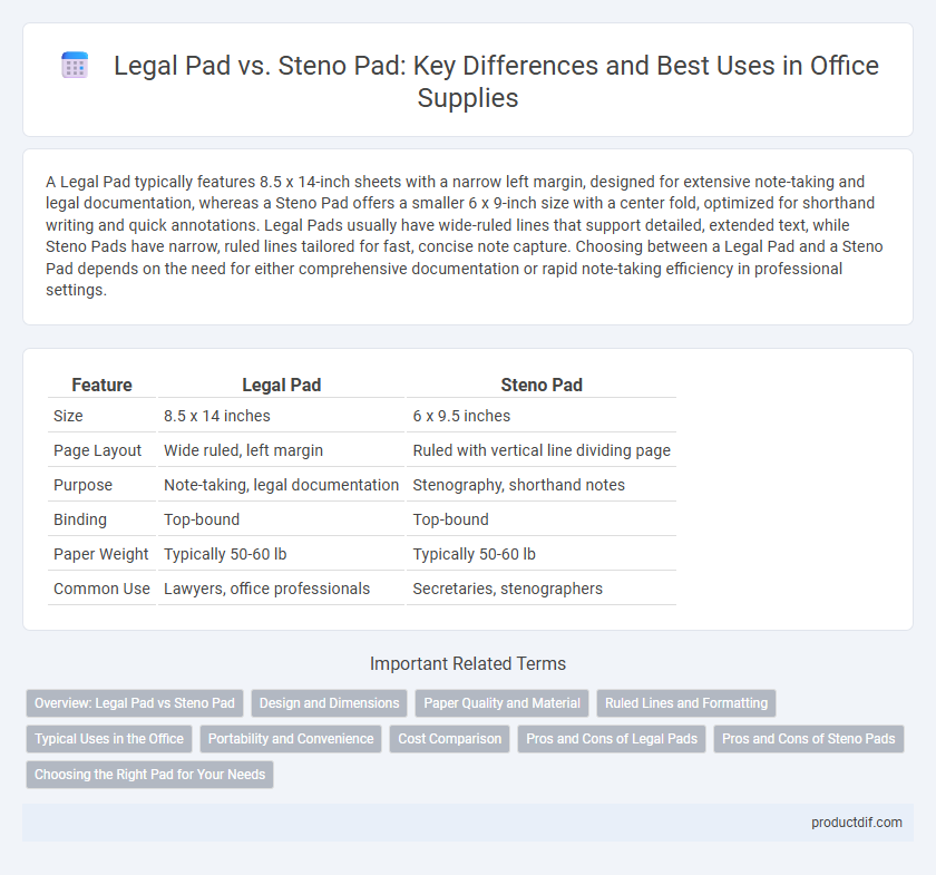 Legal Pad vs. Steno Pad: Key Differences and Best Uses in Office Supplies