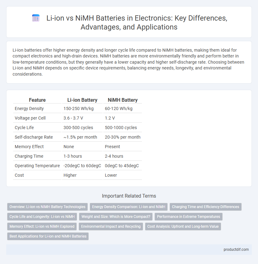 Li-ion vs NiMH Batteries in Electronics: Key Differences, Advantages, and Applications