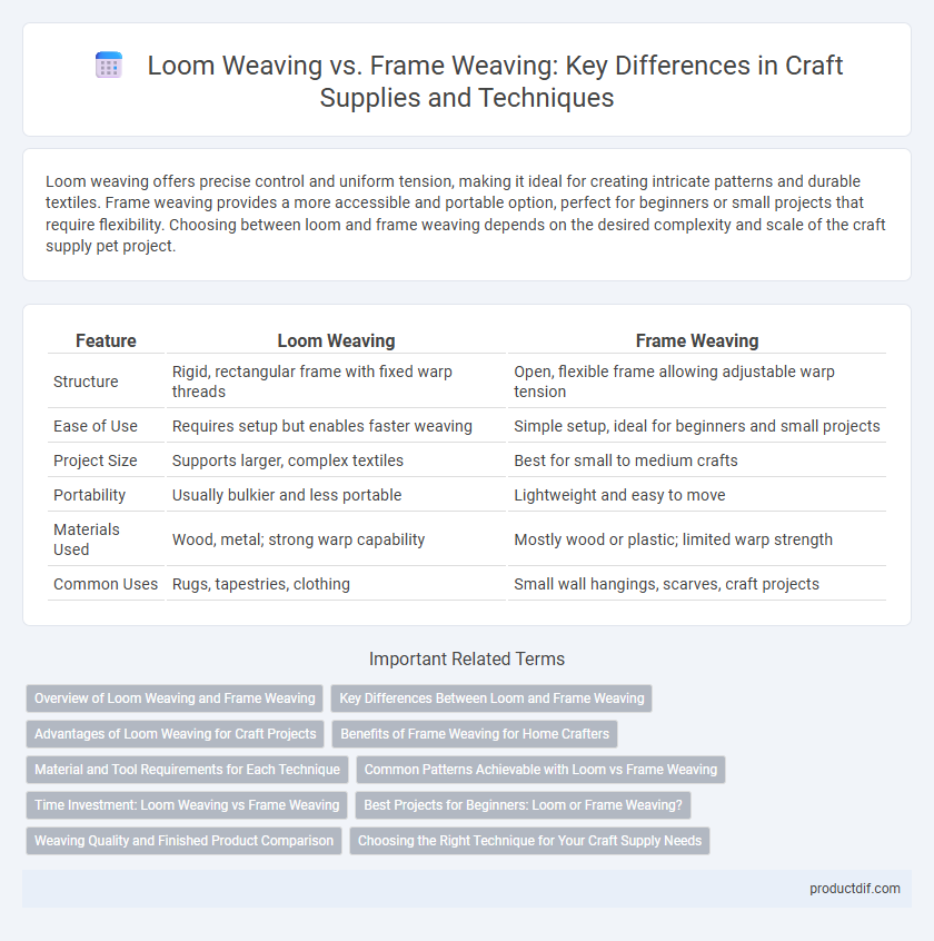 Loom Weaving vs. Frame Weaving: Key Differences in Craft Supplies and Techniques