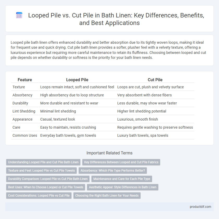 Looped Pile vs. Cut Pile in Bath Linen: Key Differences, Benefits, and Best Applications