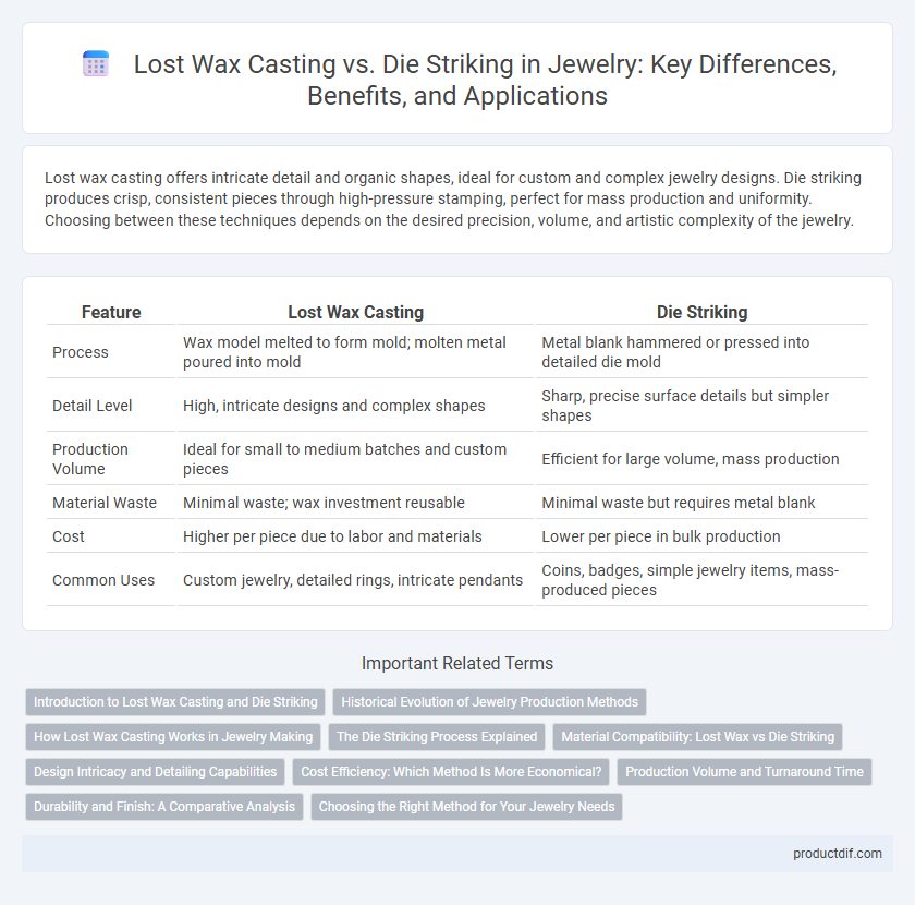 Lost Wax Casting vs. Die Striking in Jewelry: Key Differences, Benefits, and Applications