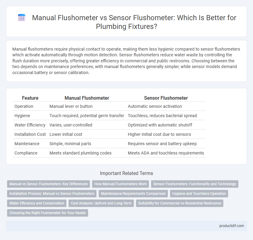 Manual Flushometer vs Sensor Flushometer: Which Is Better for Plumbing Fixtures?