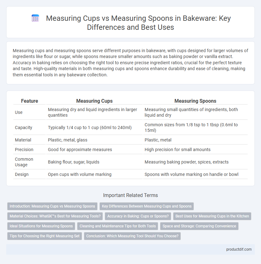 Measuring Cups vs Measuring Spoons in Bakeware: Key Differences and Best Uses