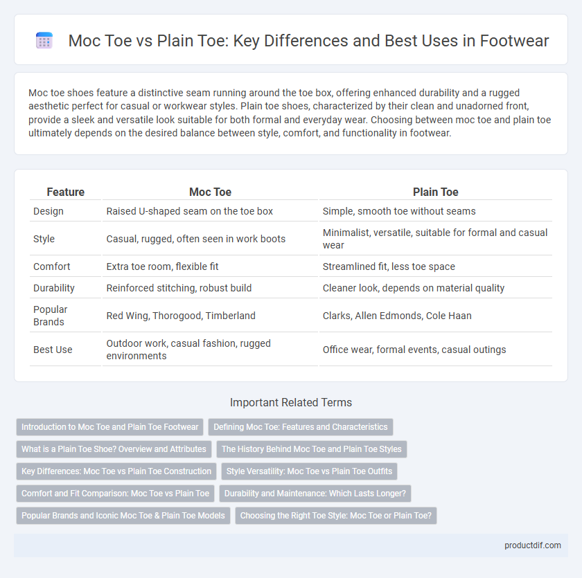 Moc Toe vs Plain Toe: Key Differences and Best Uses in Footwear