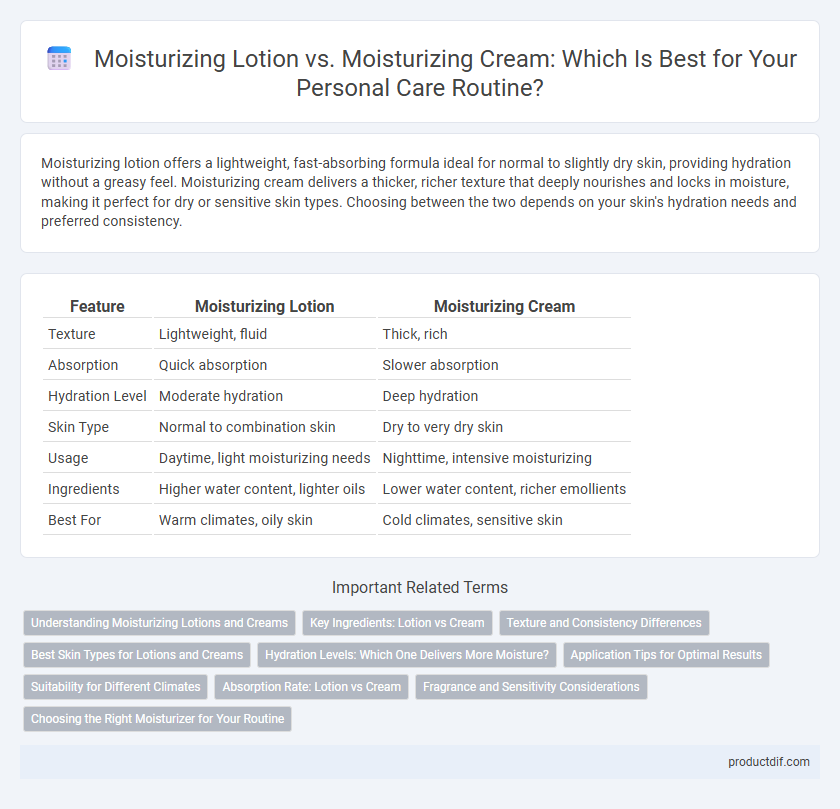 Moisturizing Lotion vs. Moisturizing Cream: Which Is Best for Your Personal Care Routine?