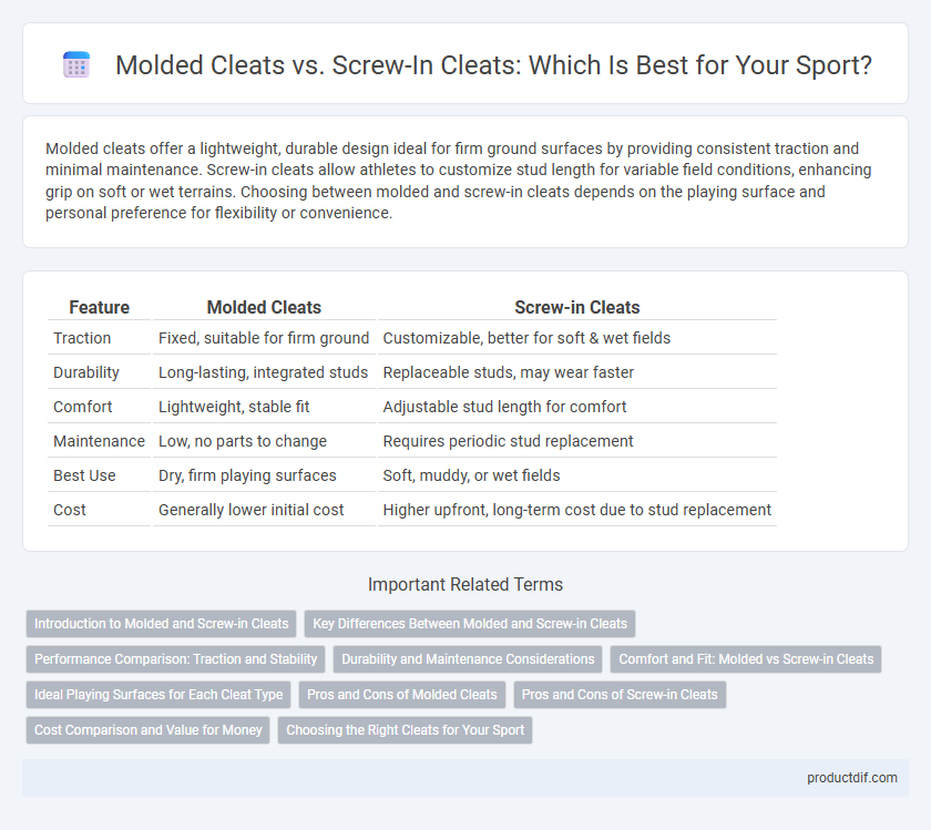 Molded Cleats vs. Screw-In Cleats: Which Is Best for Your Sport?